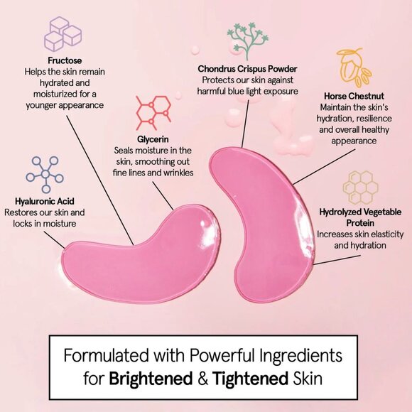 ➡️ 2/$25 ⬅️ Grace & Stella—Pink 💗Moisturizing💗 Eye Masks—6 Pairs *New* - Picture 6 of 10